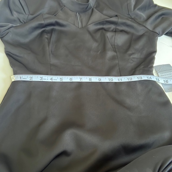 NWT ADELYN RAE Long Sleeve Mockneck  Cutout Black Mini Dress - Picture 6 of 9